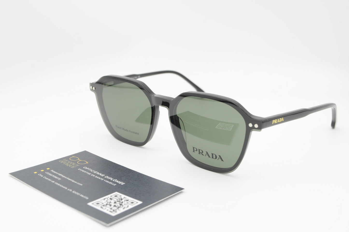 Lunettes PRADA avec Clip Solaire – Élégance et Polyvalence