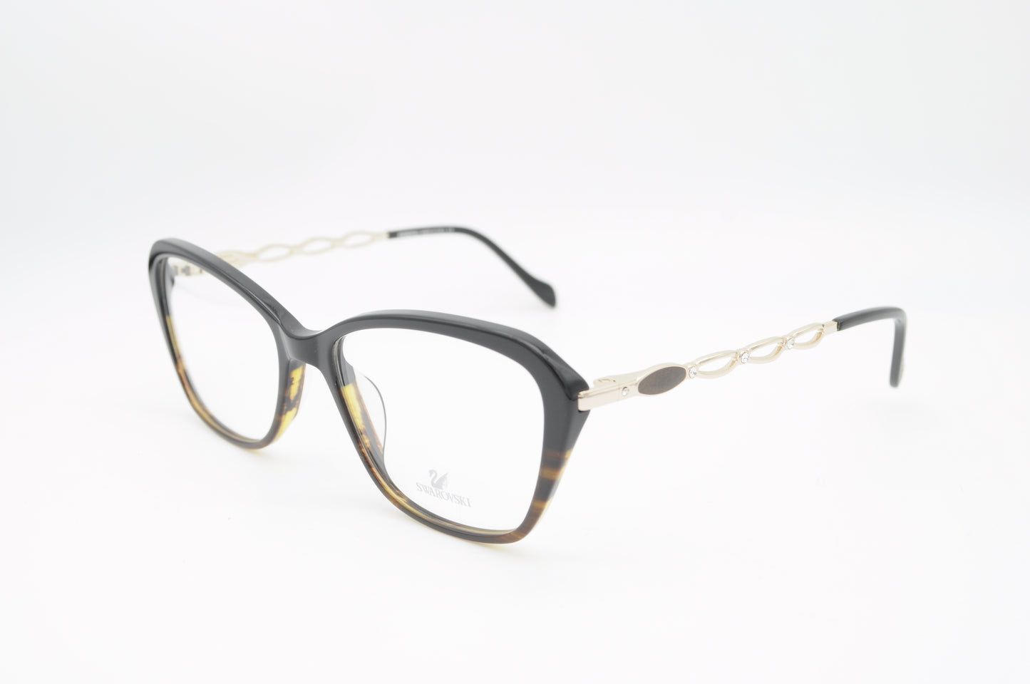 Swarovski CatElegance – Noir & Écaille Dorée