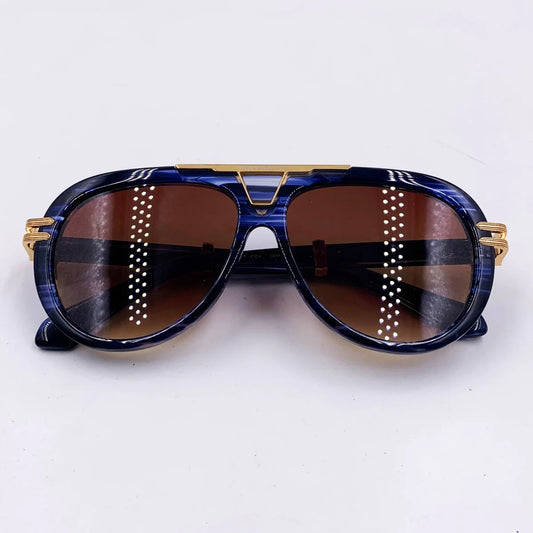 Lunettes de soleil Hommes: MAYBACH Z104 Marron/Bleu grif
