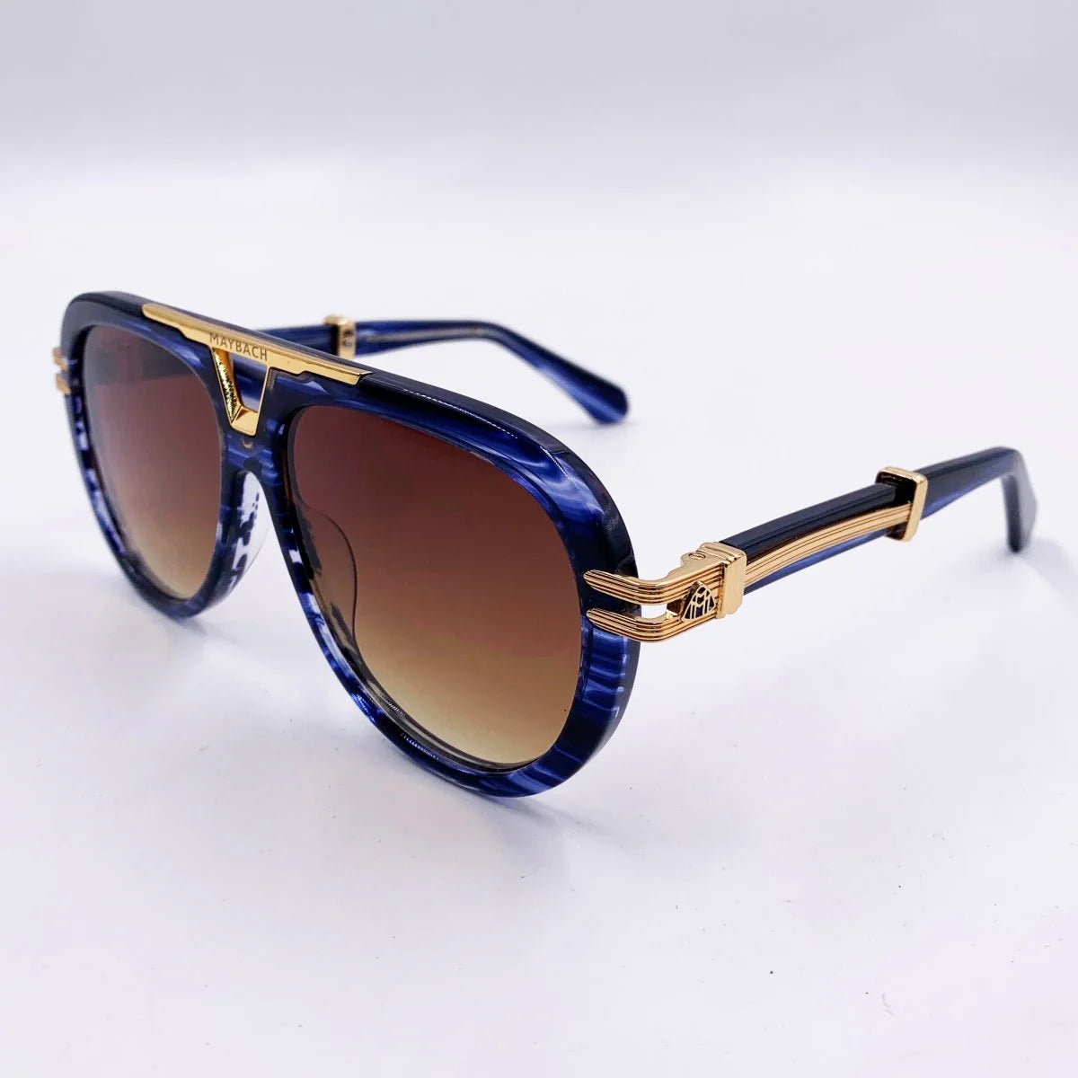 Lunettes de soleil Hommes: MAYBACH Z104 Marron/Bleu grif